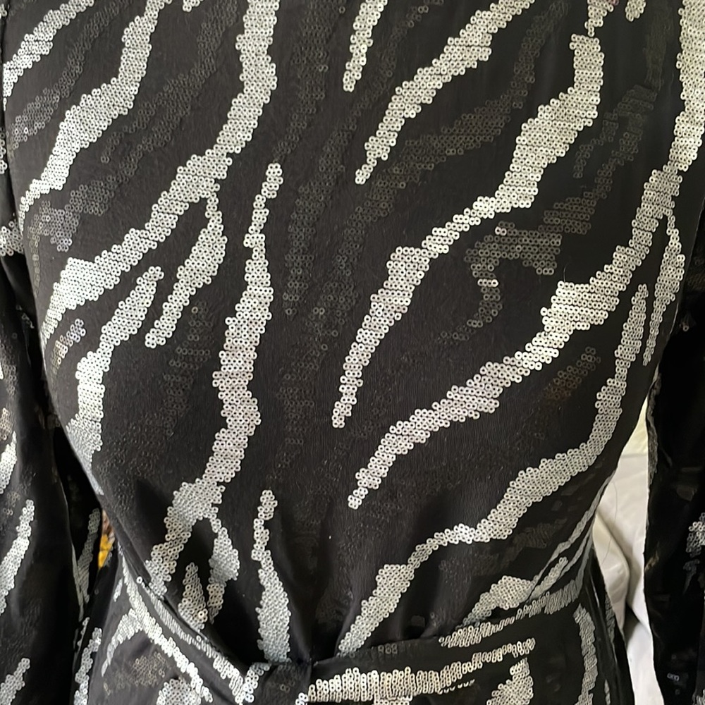 V by Eva silver and black sequence dress - Picture 2 of 4